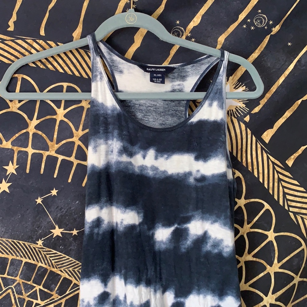 Ralph Lauren straight maxi sundress tye dye wash